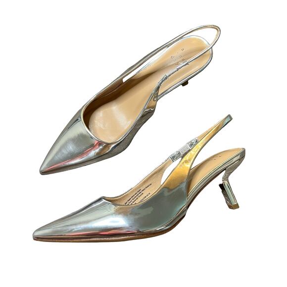 A NEW DAY Aubrey Slingback Heels Silver - Picture 2 of 5